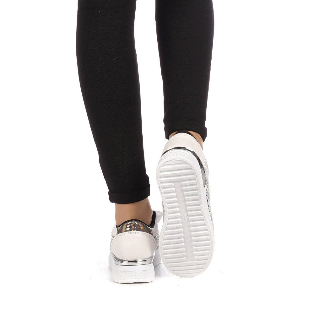 Pantofi sport dama Malih albi cu negru kalapod.net imagine reduceri